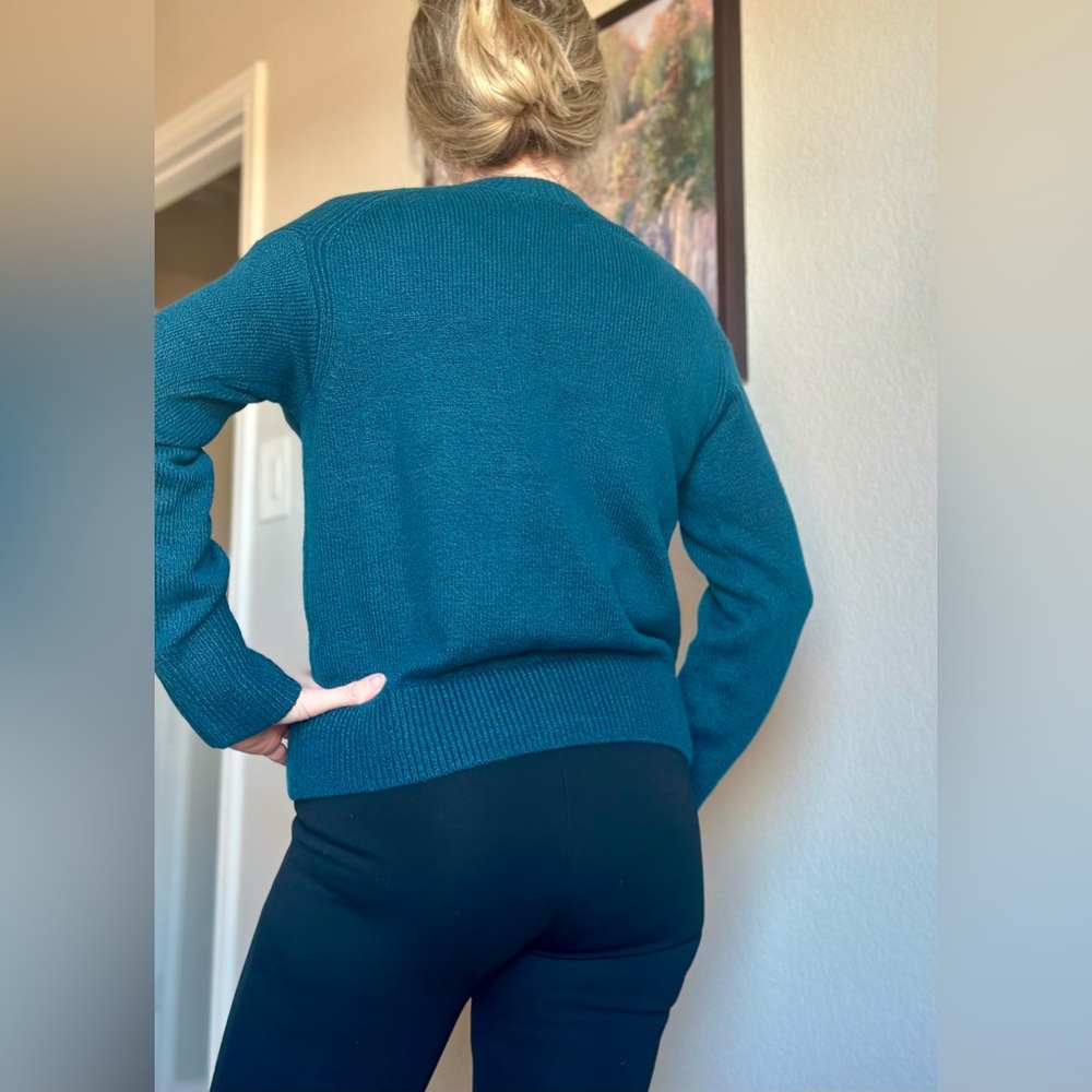 XS green blue Banana Republic crew neck sweater - Picture 2 of 12